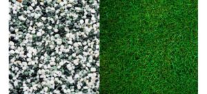 Gazon synthétique VS moquette de pierre