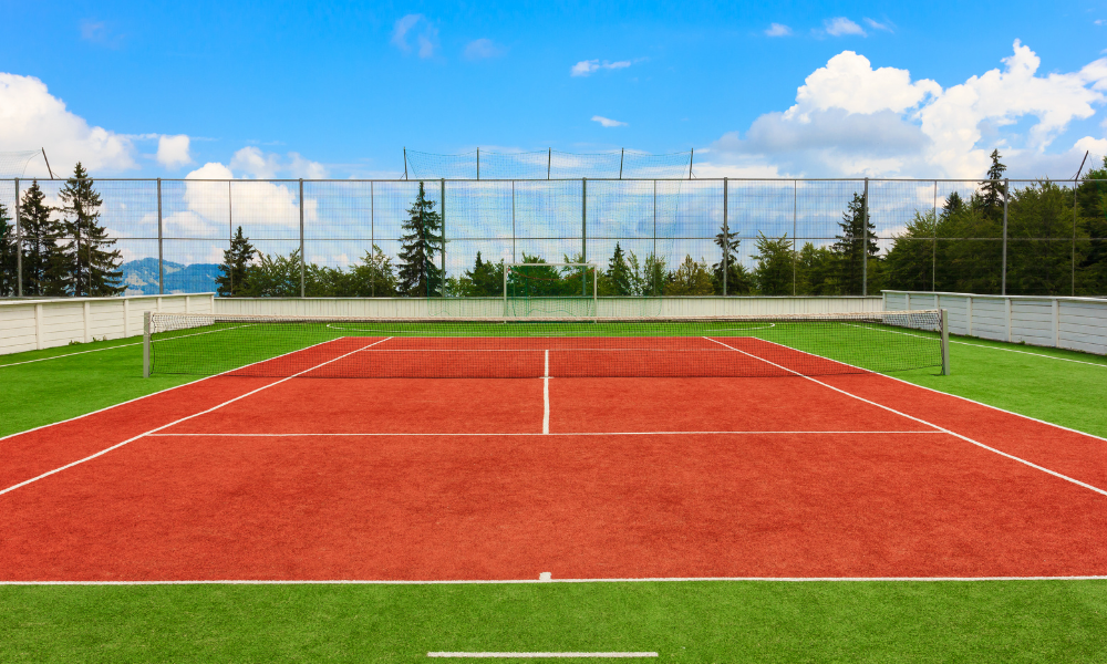 terrain de tennis en gazon synthétique